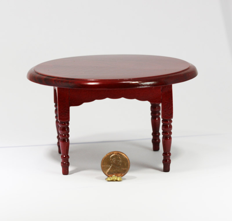 Dark Cherry Wood Round Dining Table, Round Cherry Dining Table