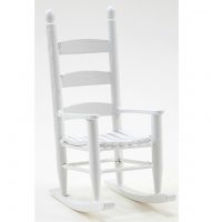 White Painted Wood Rocking Chair by Handley House