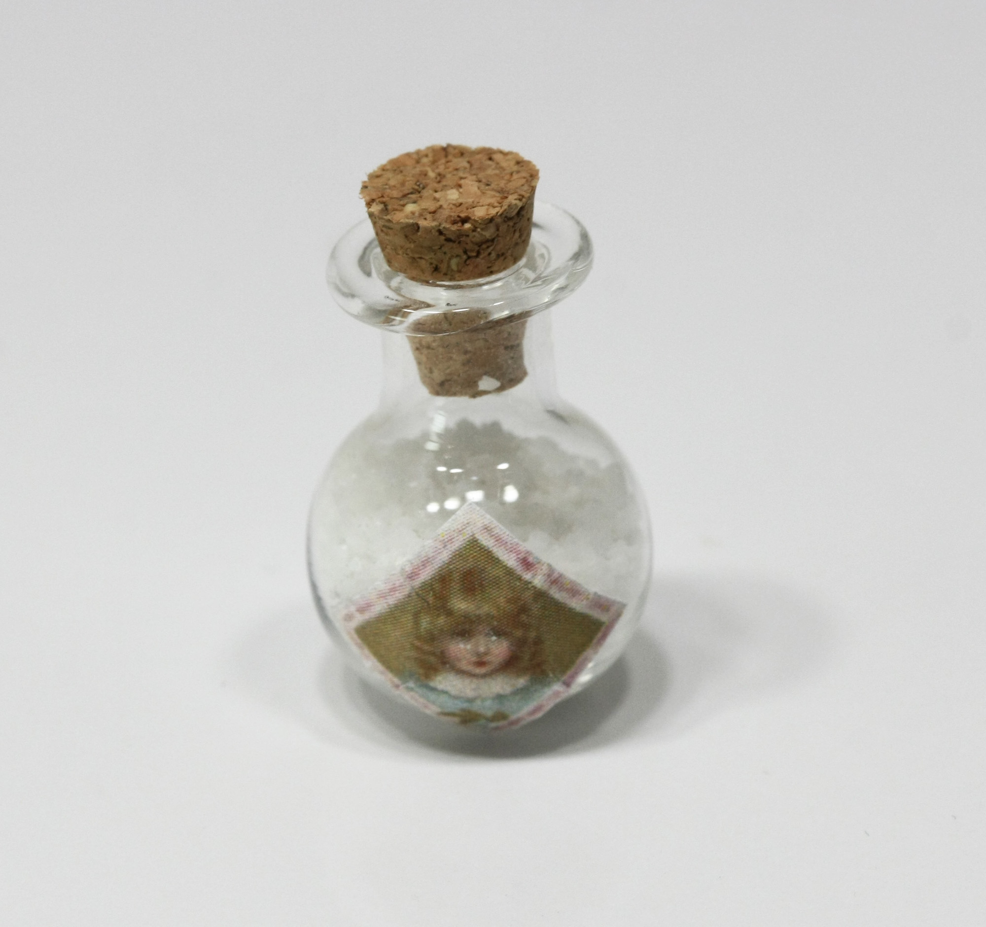 Dollhouse Miniature Vintage Look Filled Bottle of Ladies Bath Salts