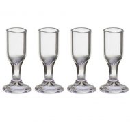 Set of 4 Clear Stem Glasses by International Miniatures