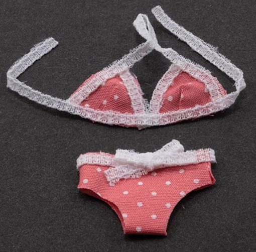 Bikini in Pink with White Polka Dots by Handley House