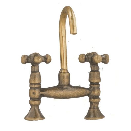 Old Fashioned Faucet Set in Antique Brass