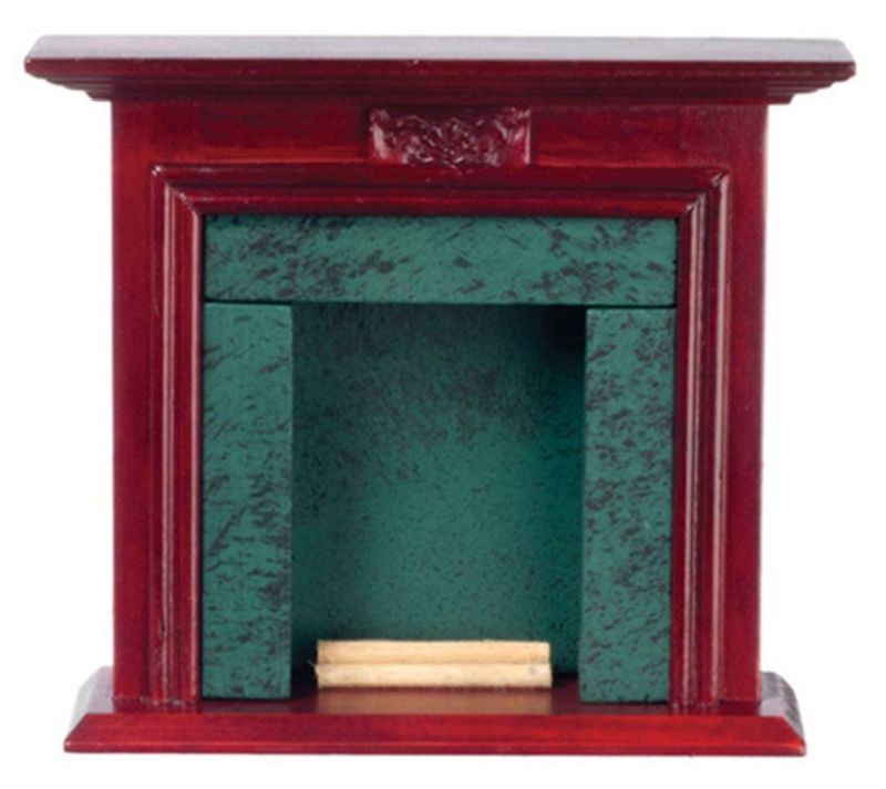 Fireplace in Mahogany by Town Square Miniatures