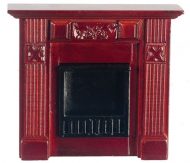 Elizabeth Fireplace in Mahogany by Town Square Miniatures