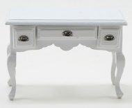 White Desk with Pewter Hardware by Handley House