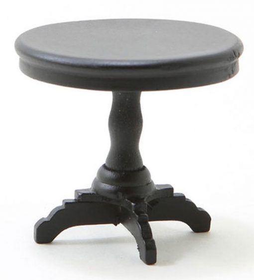 Round End Table in Black by Handley House