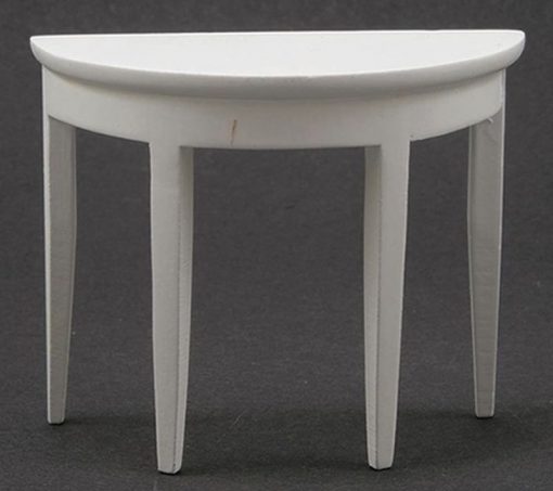 Half Round Side Table in White by Classics of Handley House