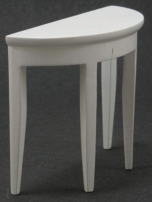 Half Round Side Table in White by Classics of Handley House