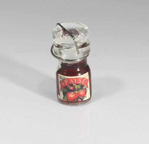 Vintage Look Artisan Red Raspberry Jam in a Glass Canning Jar