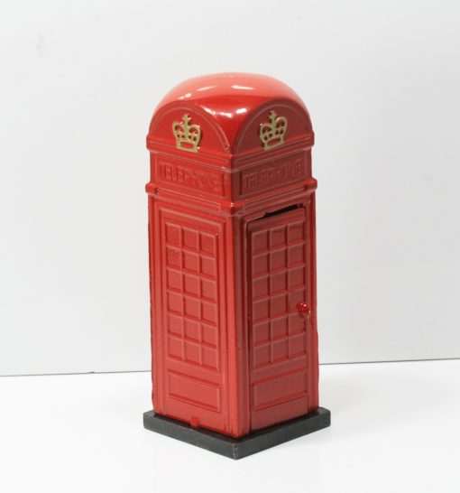 European Style Red Telephone Booth by Town Square Miniatures ddl0170