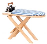 Wood Ironing Board with Iron