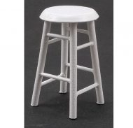 White Wood Bar Stool by Handley House