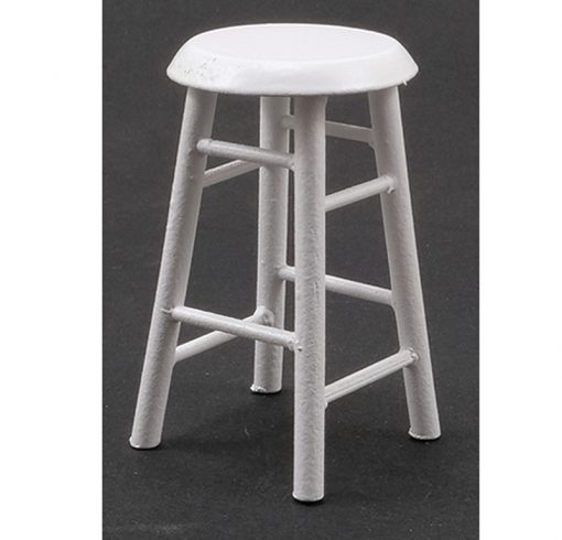 White Wood Bar Stool by Handley House