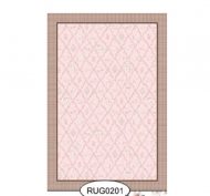Lauren Trellis Pink Rug Small by Itsy Bitsy