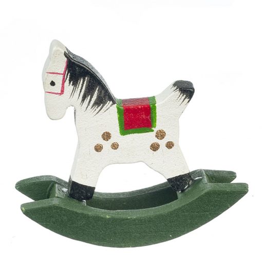 Christmas Hand Painted Childrens Rocking Horse by Town Square Miniatures