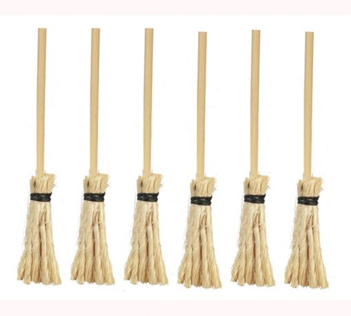 Set of 6 Brooms by Town Square Miniatures