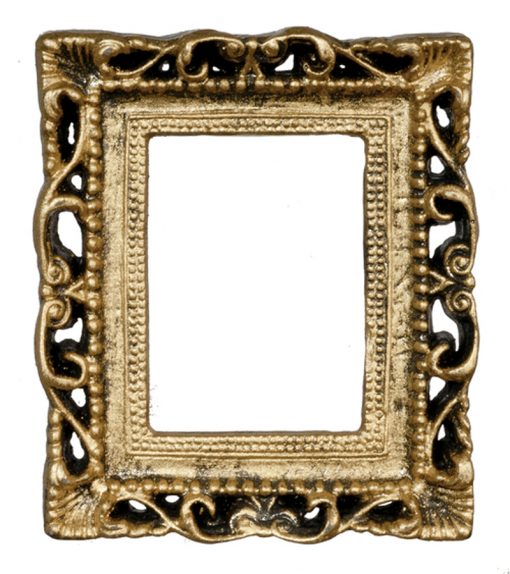 Antique Finish Decorative Gold Frame by Town Square Miniatures
