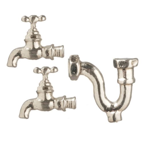 Sink Pipe with 2 Spigots by Town Square Miniatures