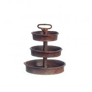 Rusted 3-Tier Round Tray by Town Square Miniatures