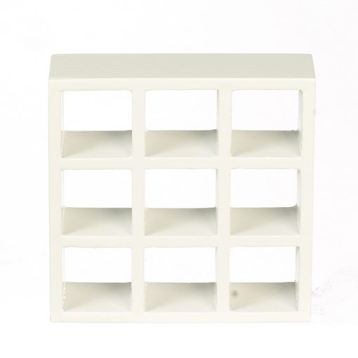 Storage 9 Shelf Unit White by Town Square Miniatures