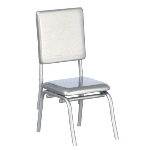 1950's Style Retro Silver Kitchen Chair by Town Square Miniatures