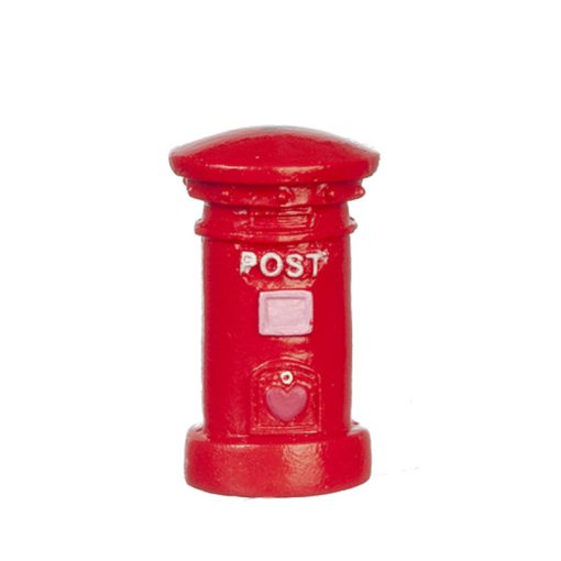 Hand Painted Red British Mail Box by Town Square Miniatures