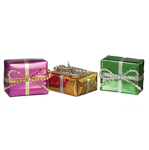 Wrapped Gifts or Presents Set of 3 by Town Square Miniatures