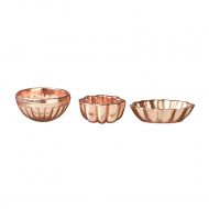 Set of 3 Copper Bundt Pans by Town Square Miniatures