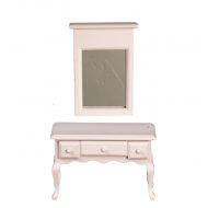 Pink Vanity with Mirror by Town Square Miniatures