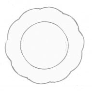 Set of 12 Clear Dinner Plates by Farrow Industries