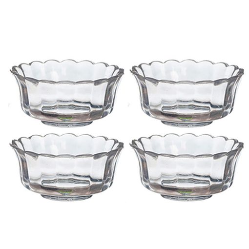 Set of 4 Clear Bowls by Town Square Miniatures