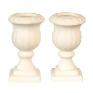 White Clay Pots or Planters Set of 2 by Miniatures World