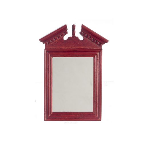 Old Fashioned Wood Bathroom Mirror by Town Square Miniatures