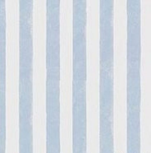 Wallpaper - Flowers & Bows Blue - Stripe No Border 1:24 Scale 0146BNBH