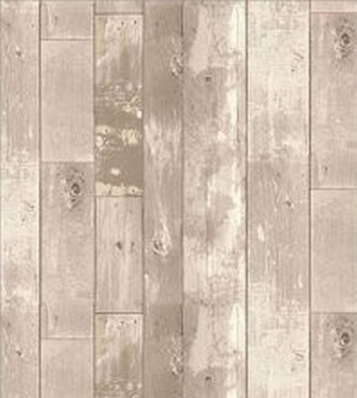 Wallpaper - Reclaimed Wood Floor - Beige 1:24 Scale 2827H