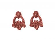 Leaf Design Antique Copper Drawer Pulls by Town Square Miniatures