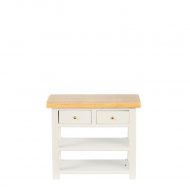 White Oak Kitchen Table with Drawers by Town Square Miniatures