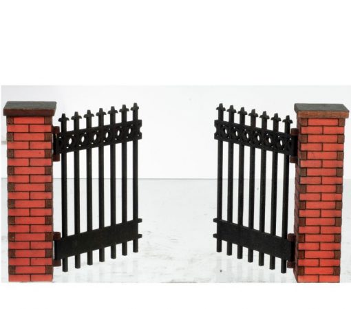 Double Gate with Brick Columns by Alessio Miniatures