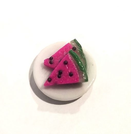 Plate of Watermelon Slices by Raindrop Miniatures