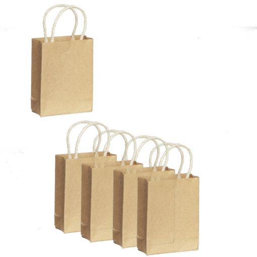 Set of 4 Shopping Bags with Handles by Town Square Miniatures