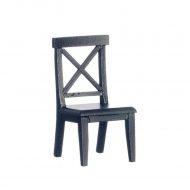 Black Cross Buck Chair by Town Square Miniatures