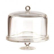 Clear Covered Cake Dish or Stand by Miniatures World
