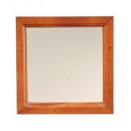 Square Walnut Wood Wall Mirror by Town Square Miniatures
