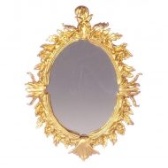 Ornate Gold Oval Antique Mirror by Falcon Miniatures A3995GD