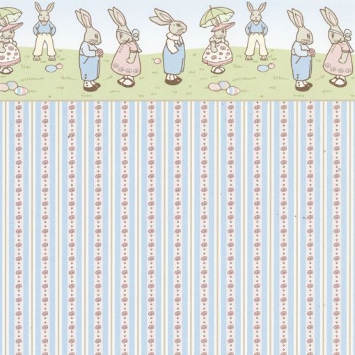 Wallpaper Bunny Parade by Brodnax Prints
