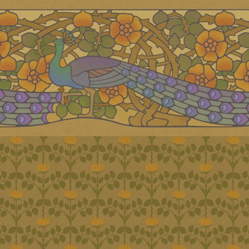 Wallpaper Peacock by Bradbury & Bradbury