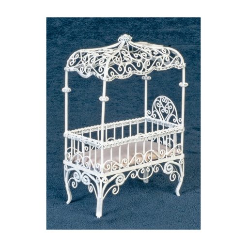 White Wire Canopy Crib by Town Square Miniatures