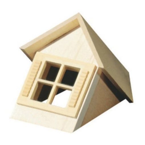 Unfinished 1:24 Scale Dormer Window Unit with Window by Houseworks