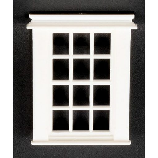 White Georgian 1:24 Scale 12 Pane Window by Jackson Miniatures