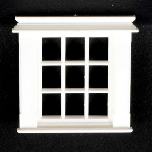 White Georgian 1:24 Scale 9 Pane Window by Jackson Miniatures